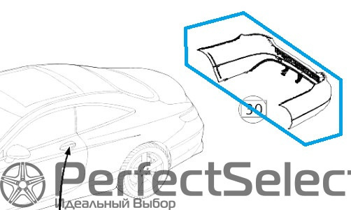 Спойлер заднего бампера AMG