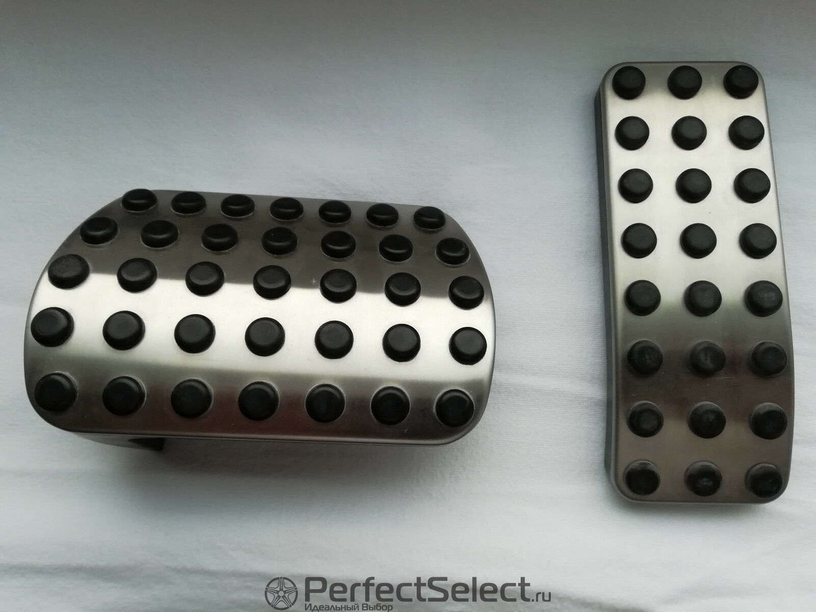 Спортивные педали из нержавеющей стали, С автоматикой, с резиновыми вставками