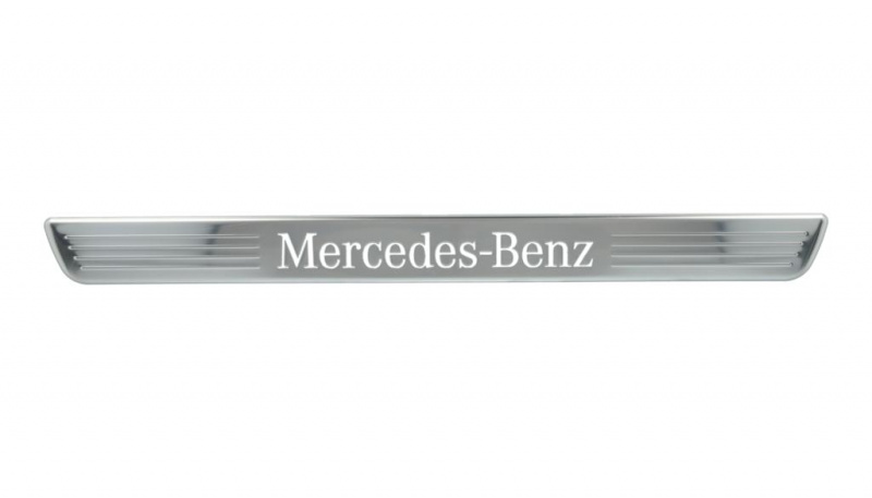 Накладка порога с подсветкой Mercedes-Benz, передняя, 2 шт.